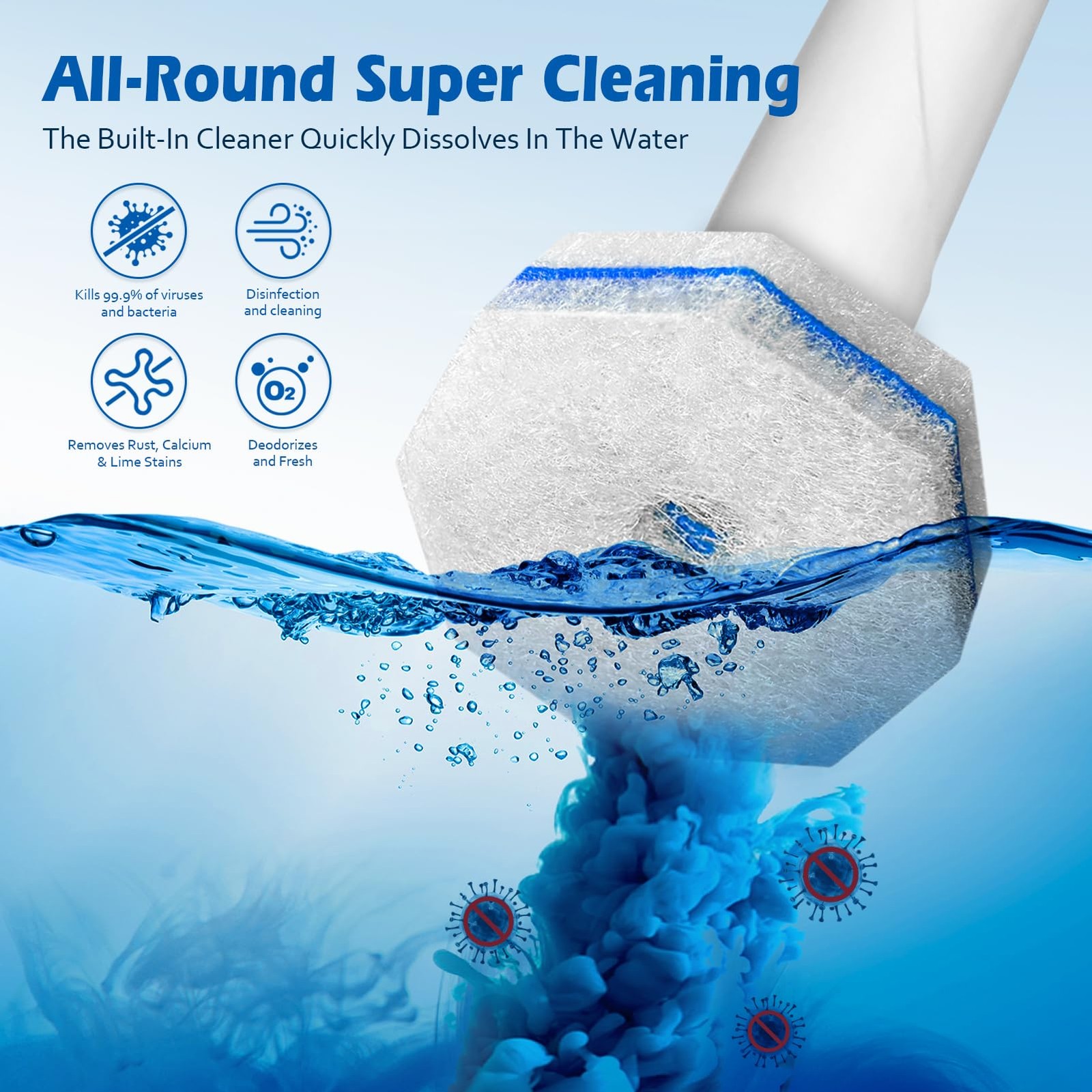 50 Count Disposable Wand Refills for Clorox, Upgraded Brush Heads With Most W…