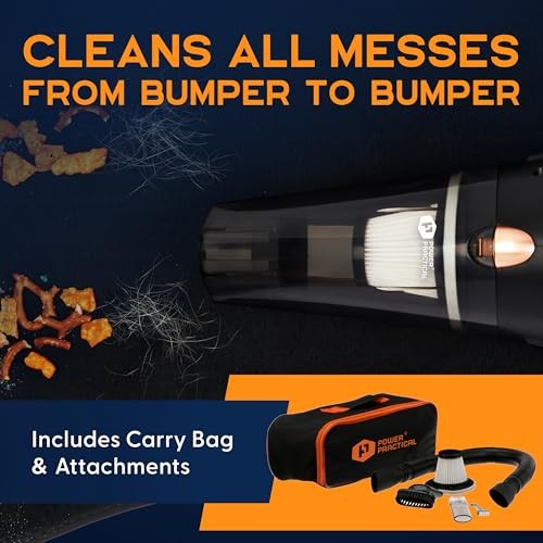 THISWORX Car Vacuum Cleaner – Portable 12V Handheld Auto Interior Detailing Kit