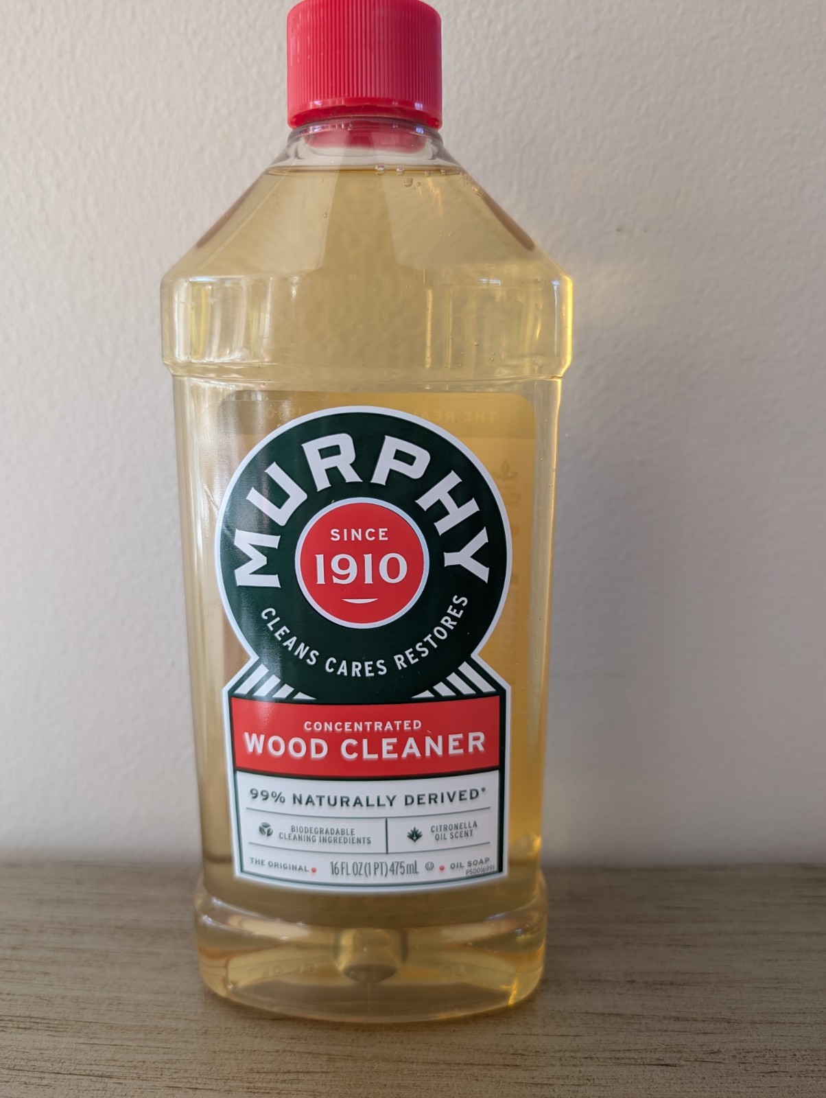 Murphy Oil Soap Original Concentrated Wood Cleaner Liquid 16oz – 98% Natural