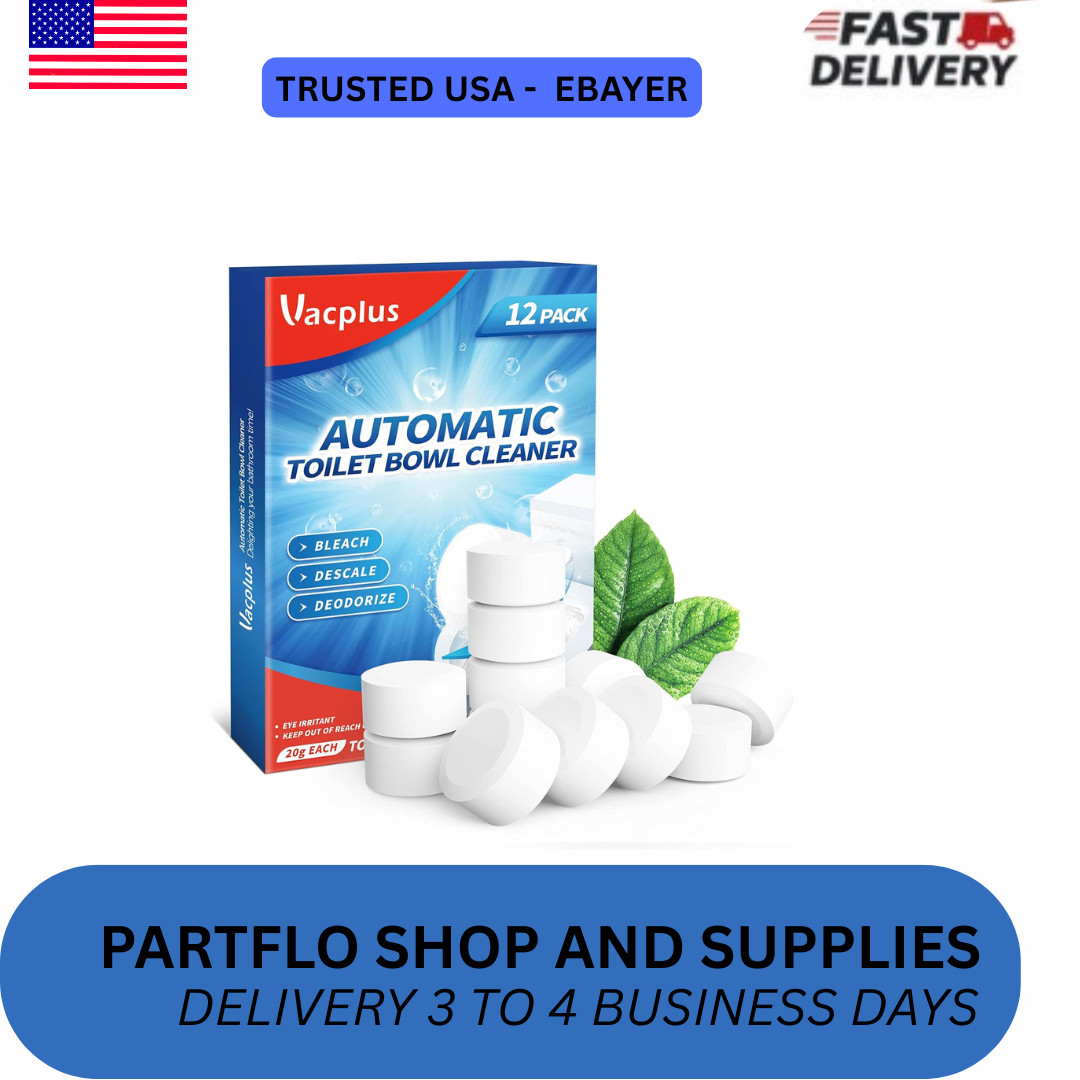 Vacplus Toilet Bowl Cleaner Tablets 12 PACK,