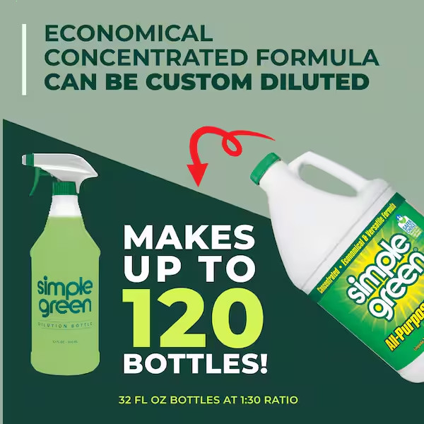 Simple Green All-Purpose Cleaner, 1 Gal. Concentrated Removes Dirt Grease Stains