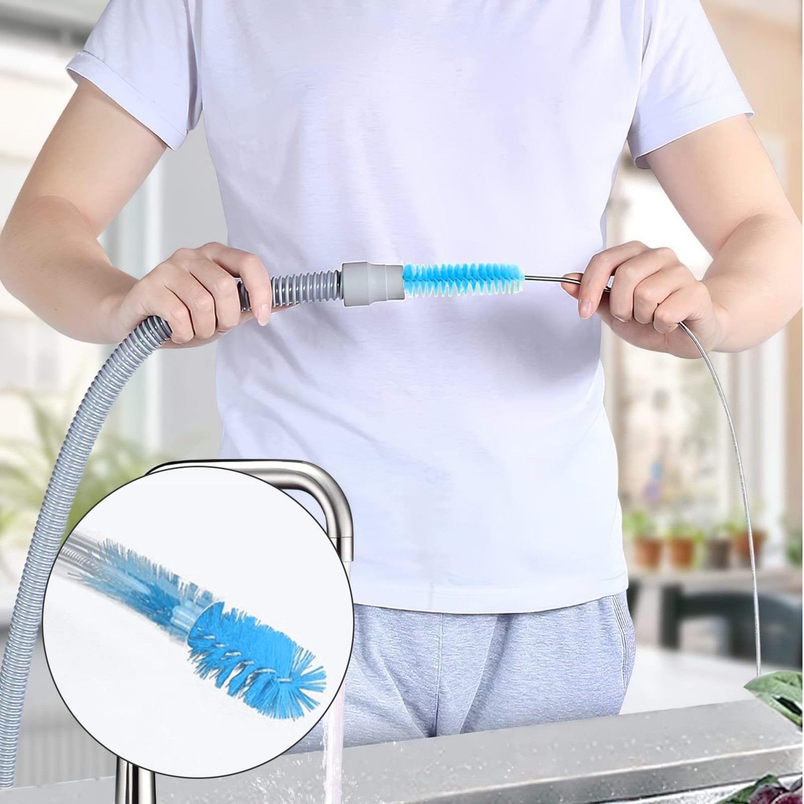 79” Flexible Pipe Cleaner Brush Set, DualEnded and ExtraLong Stainless Steel …