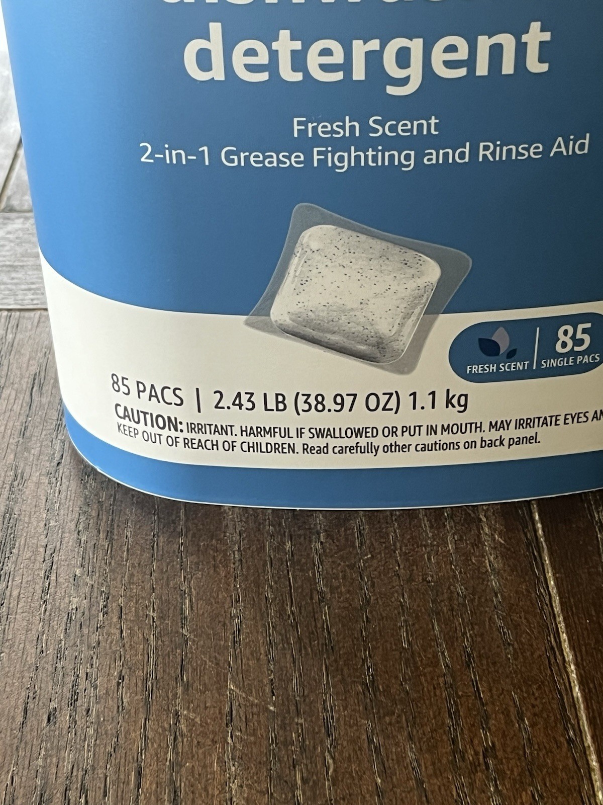 Amazon Basics Dishwasher Detergent Pacs Fresh Scent, 170 (2 x 85) Count Pods NEW