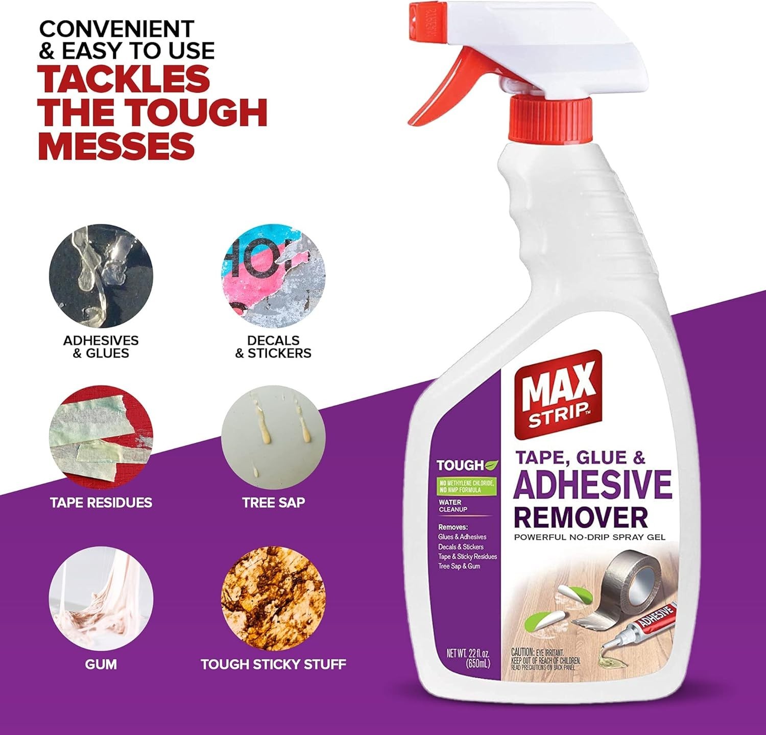 Tape, Glue & Adhesive Remover 22oz | Fast-Acting | Removes All Kinds of Glues…