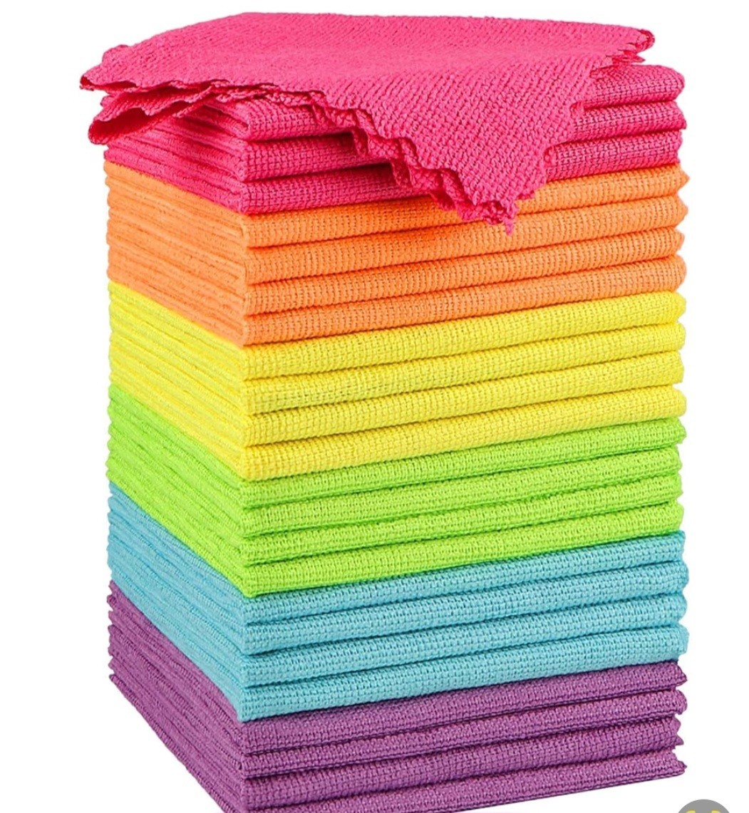 24 Pieces Microfiber Cleaning Clothes Fro Homes,can Be Use As Wash Clothes