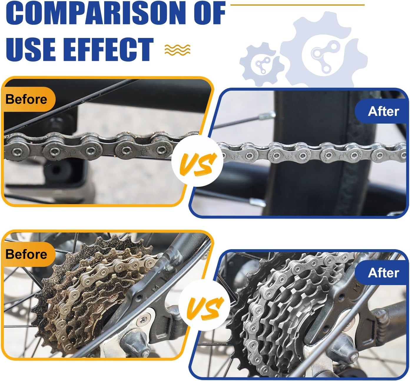 7 in 1 Bike Chain Cleaning Kit, Bike Chain Cleaner includes 350ml Degreaser S…