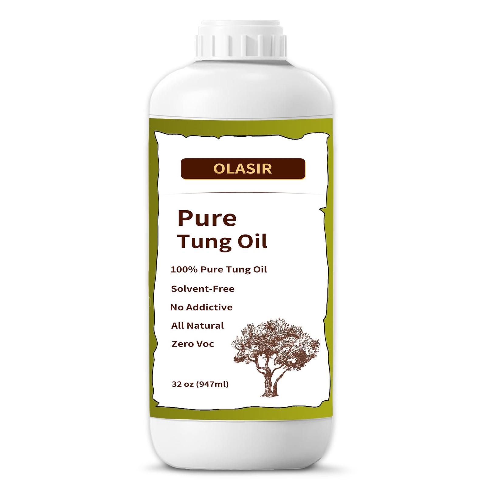 32 oz 100% Natural Pure Tung Oil for Wood Finishing Food Grade Safe, Waterpro…