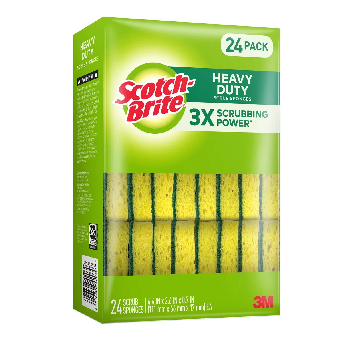 Scotch-Brite Heavy Duty Scrub Sponges (24 ct.) & Washcloth 100% Cotton 11×11″