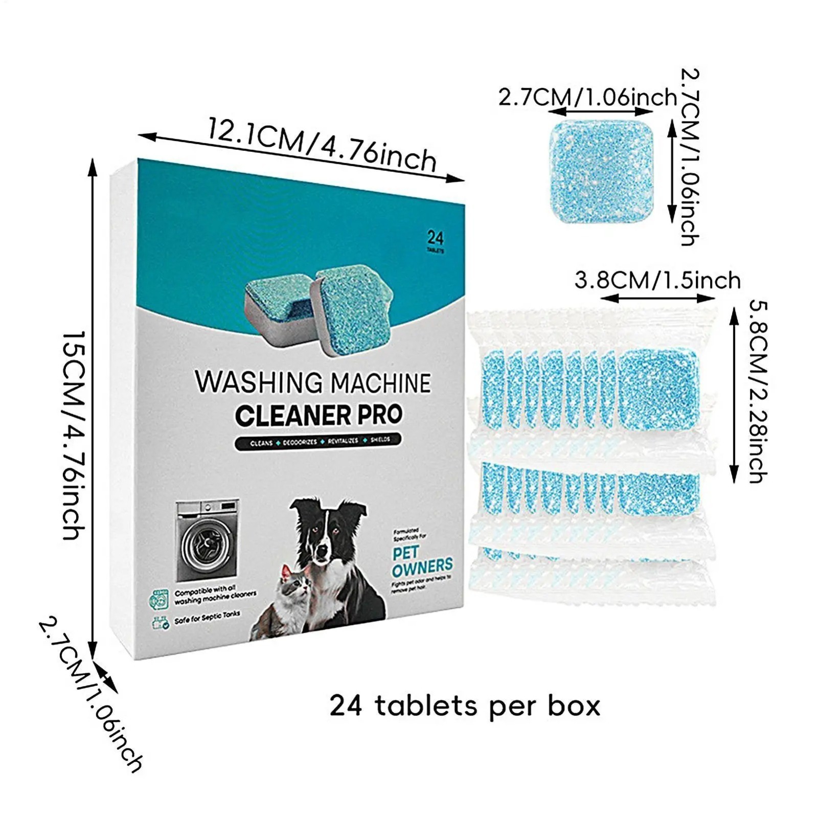 Washing Machine Cleaner Tablets – 24 Pack for a 12 Month Supply