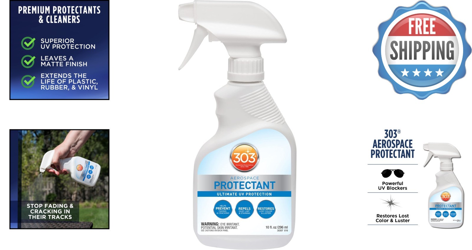 Versatile 303 Aerospace Protectant Spray – Protects Vinyl, Plastic & More, 10 oz