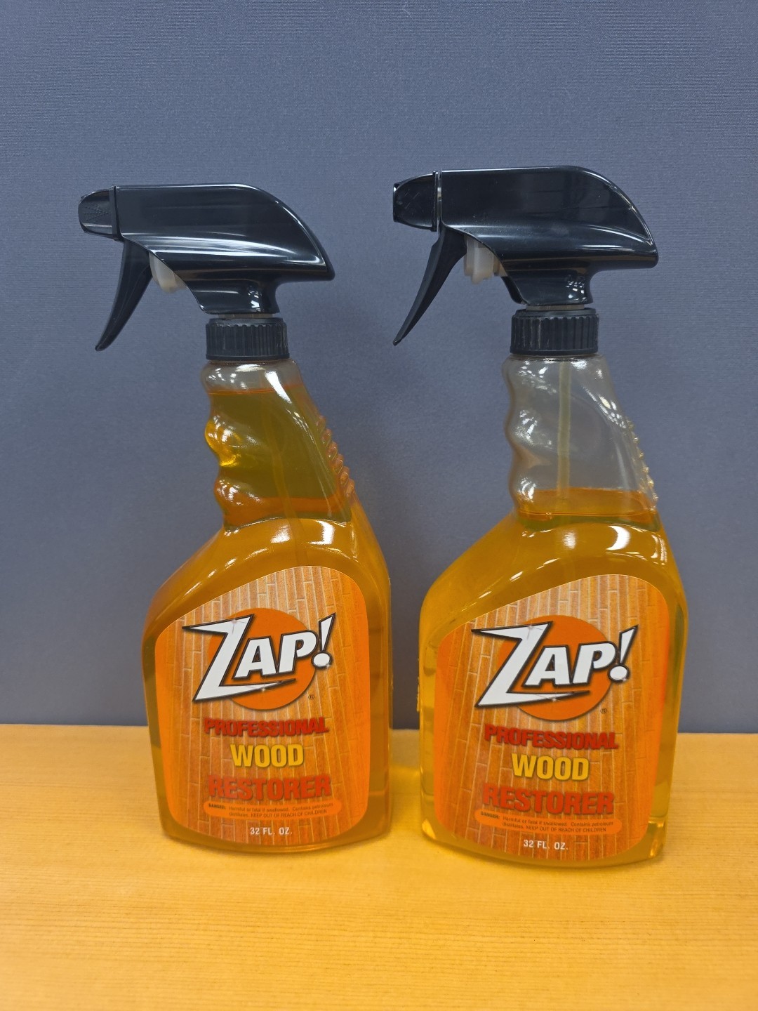 Lot of 2 ZAP Professional Wood Restorer Spray 32 FL. OZ Discontinued