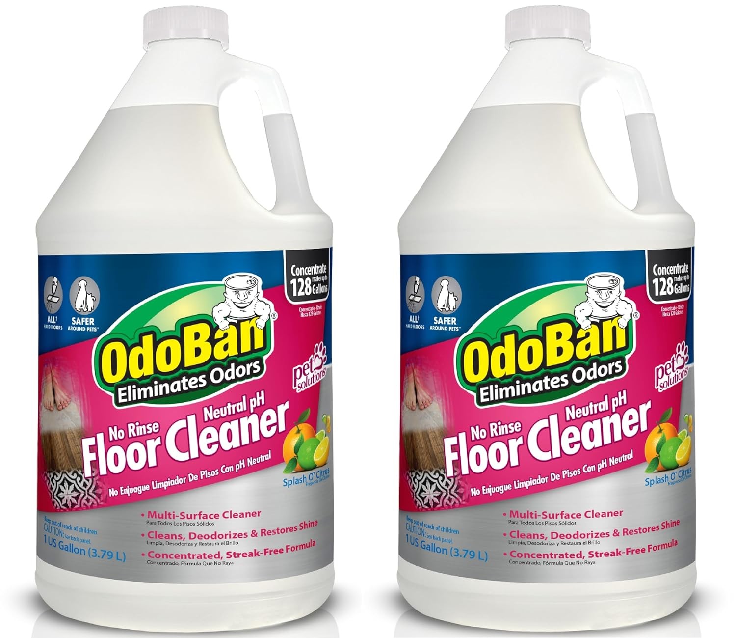 OdoBan Pet Solutions No Rinse Neutral pH Floor Cleaner Concentrate, Made in the
