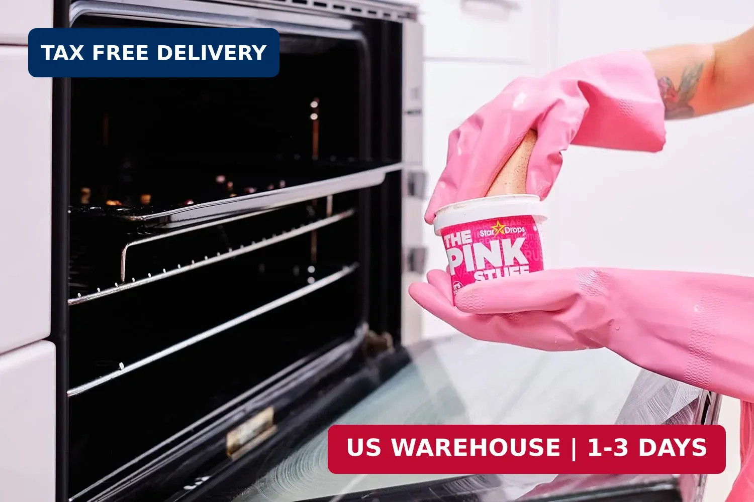 The Pink Stuff Cleaning Paste 500g, Multi Purpose Cleaner for Kitchen