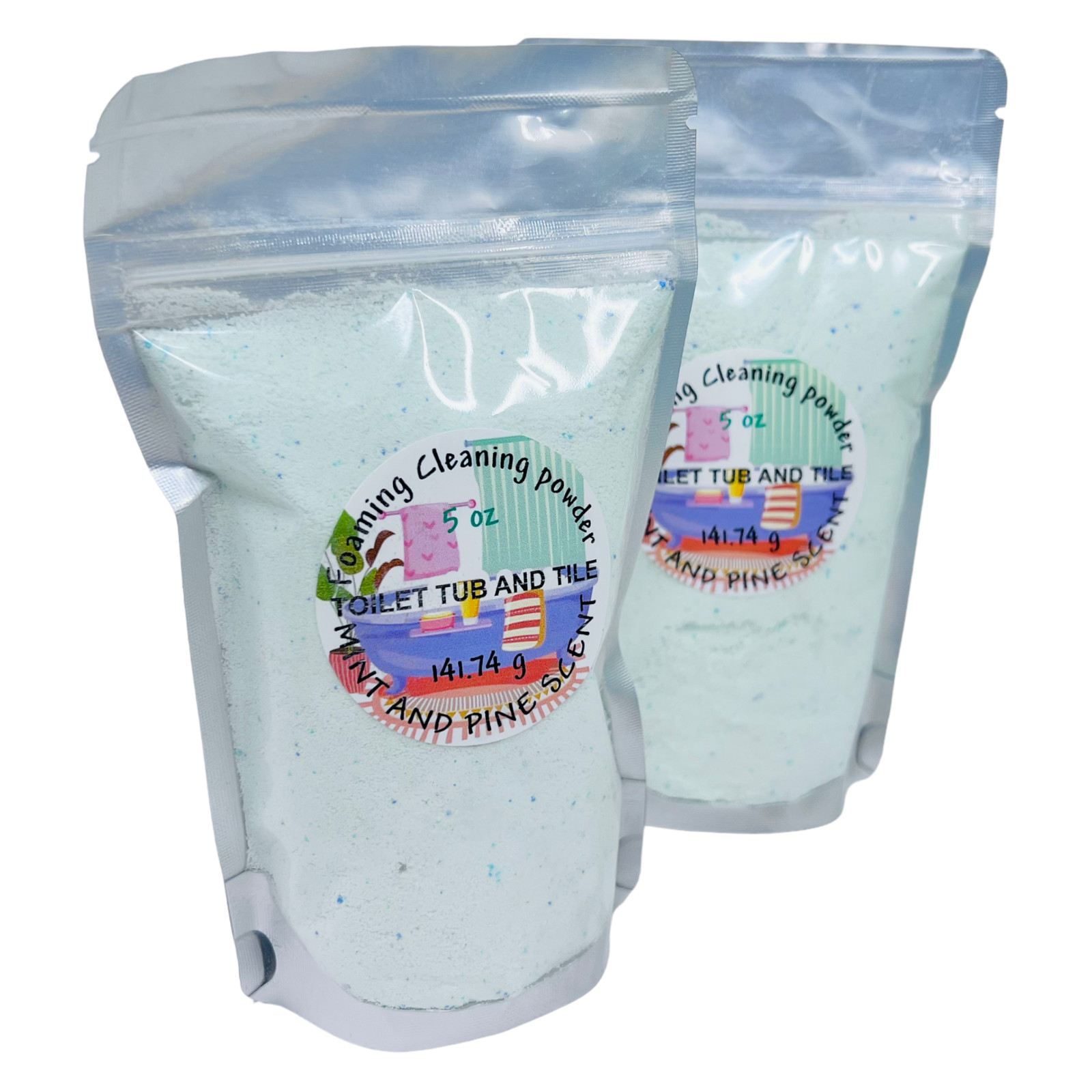 Toilet tub and tile, foaming powder 5 oz fresh scent of mint pine 2 pack deal