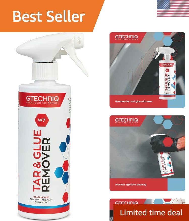 500ml W7 Tar Remover – Safe & Powerful Adhesive Cleaner for Automotive Exteriors