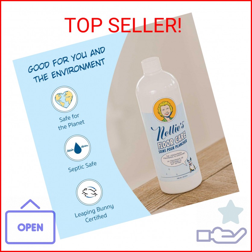 Nellie’s Floor Care – Plant-Based Floor Cleaner for Hardwood, Tile, Ceramic, and