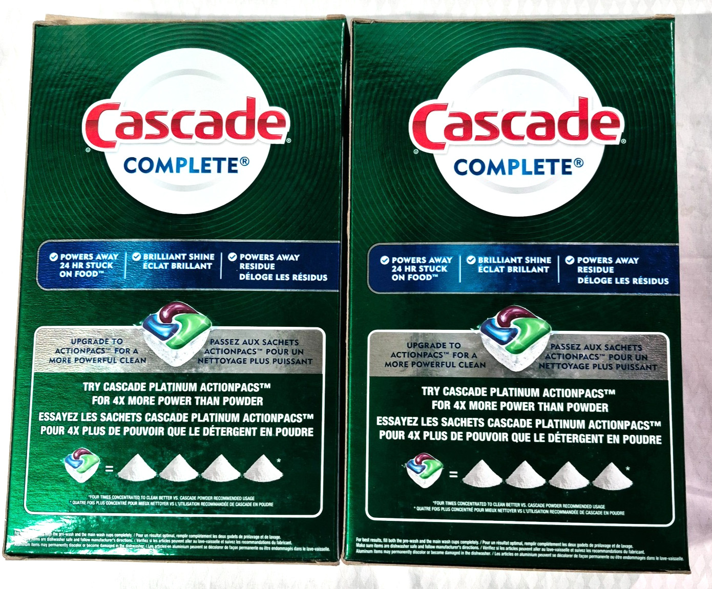 Cascade Complete Dishwasher Detergent Powder Fresh Scent 3.75 lbs LOT/2 NEW