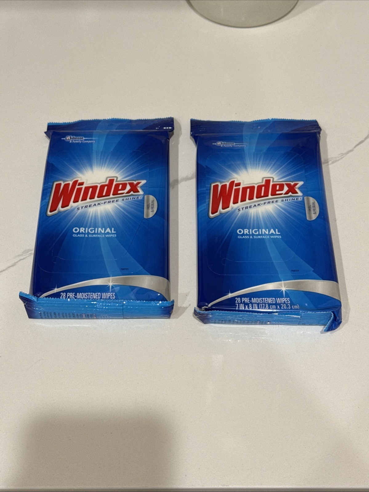 Windex Original Glass & Multi surface Wipes 28 Pk (each) Lot of 2