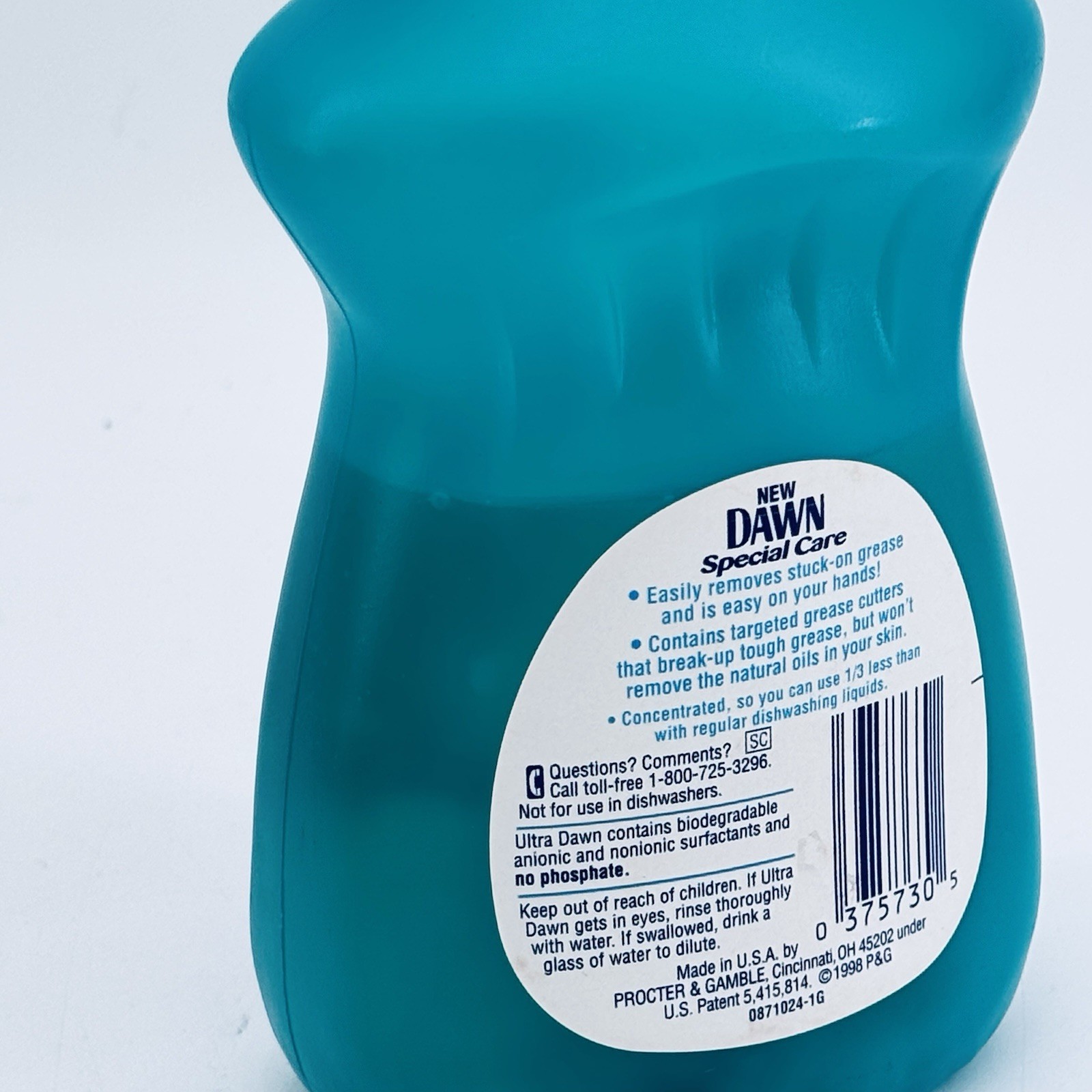 VTG RARE Ultra Special Care Dawn Dishwashing Detergent Liquid Soap 1998 Prop