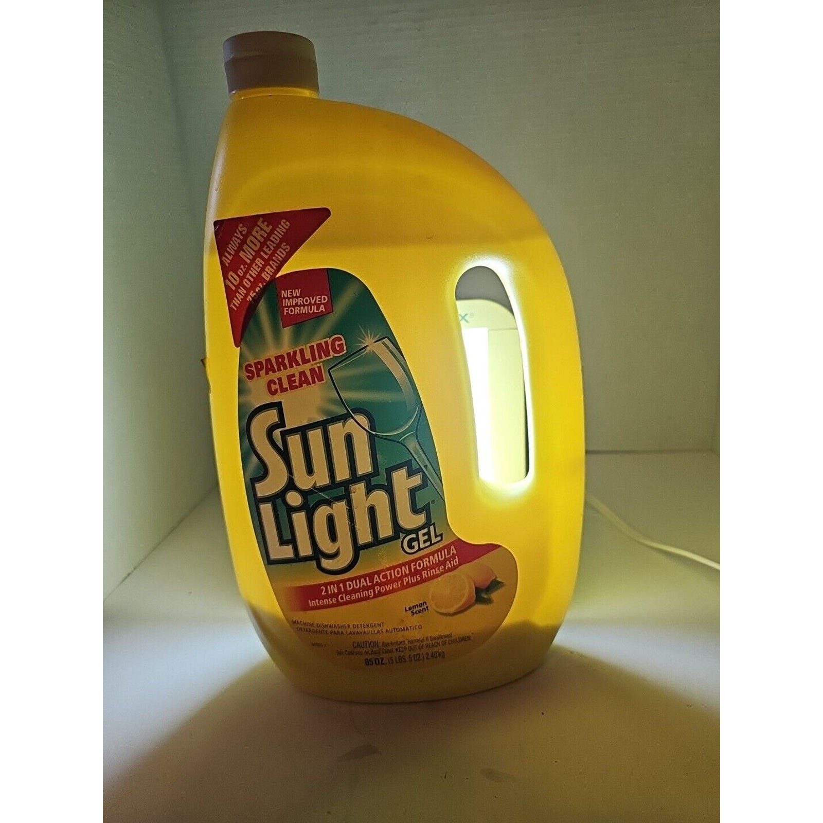 Sun Light Gel Lemon Machine Dishwasher Detergent 2 In 1 Vintage 90s PROP 90%Full