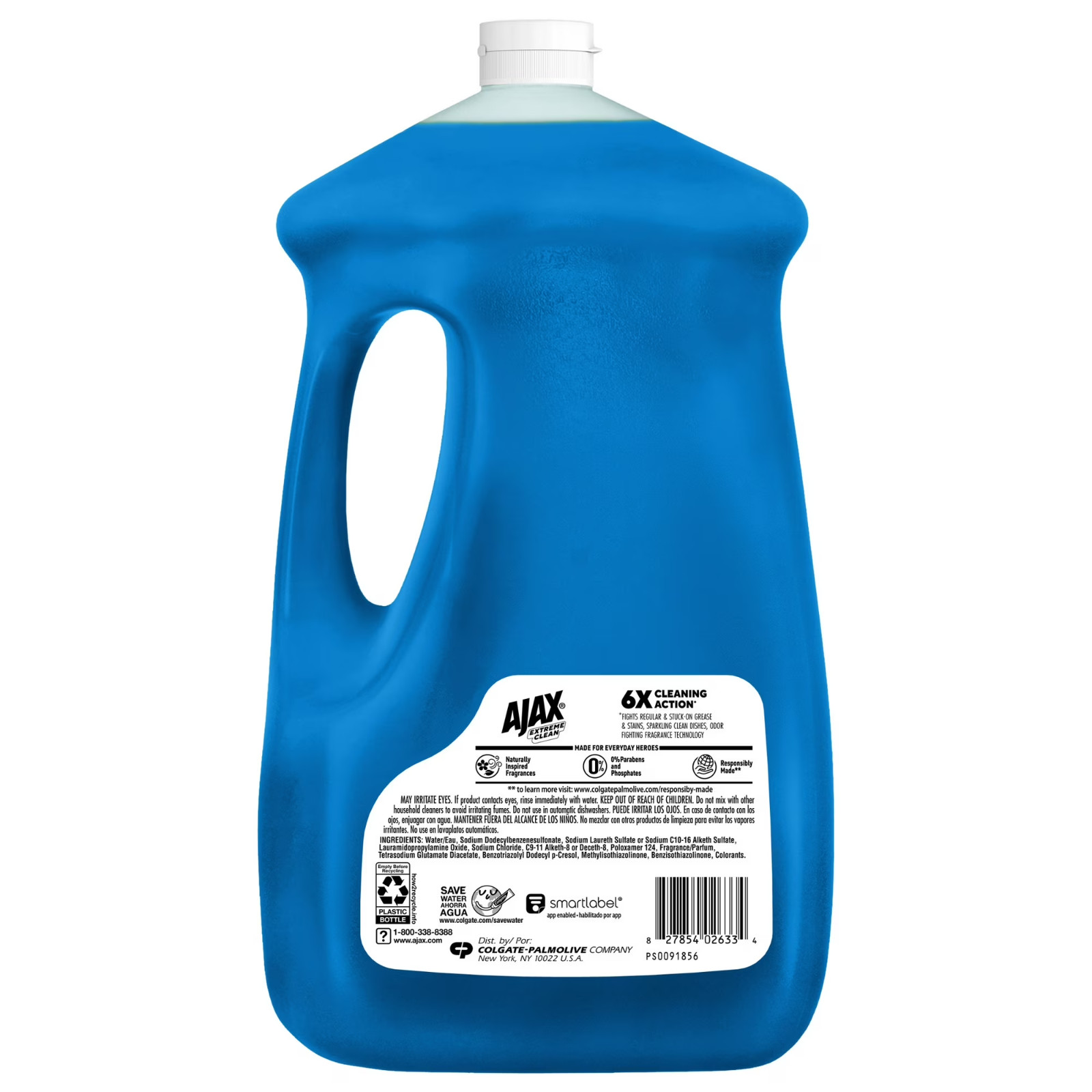 Ajax Extreme Clean Foaming Dish Soap, Deep Cleaning, Grease-Cutting, 85 fl oz