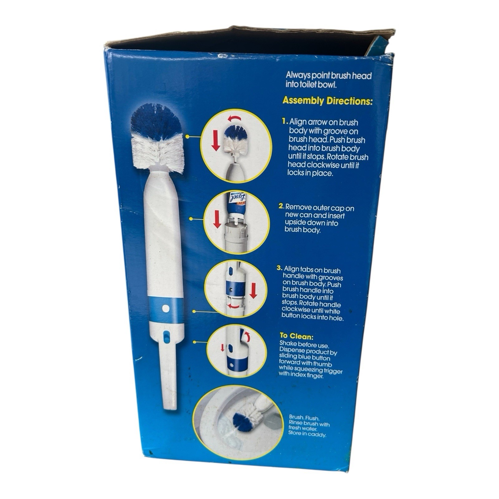 New Lysol Ready Brush Toilet Cleaning System Open Box Complete Brush Caddy NOS