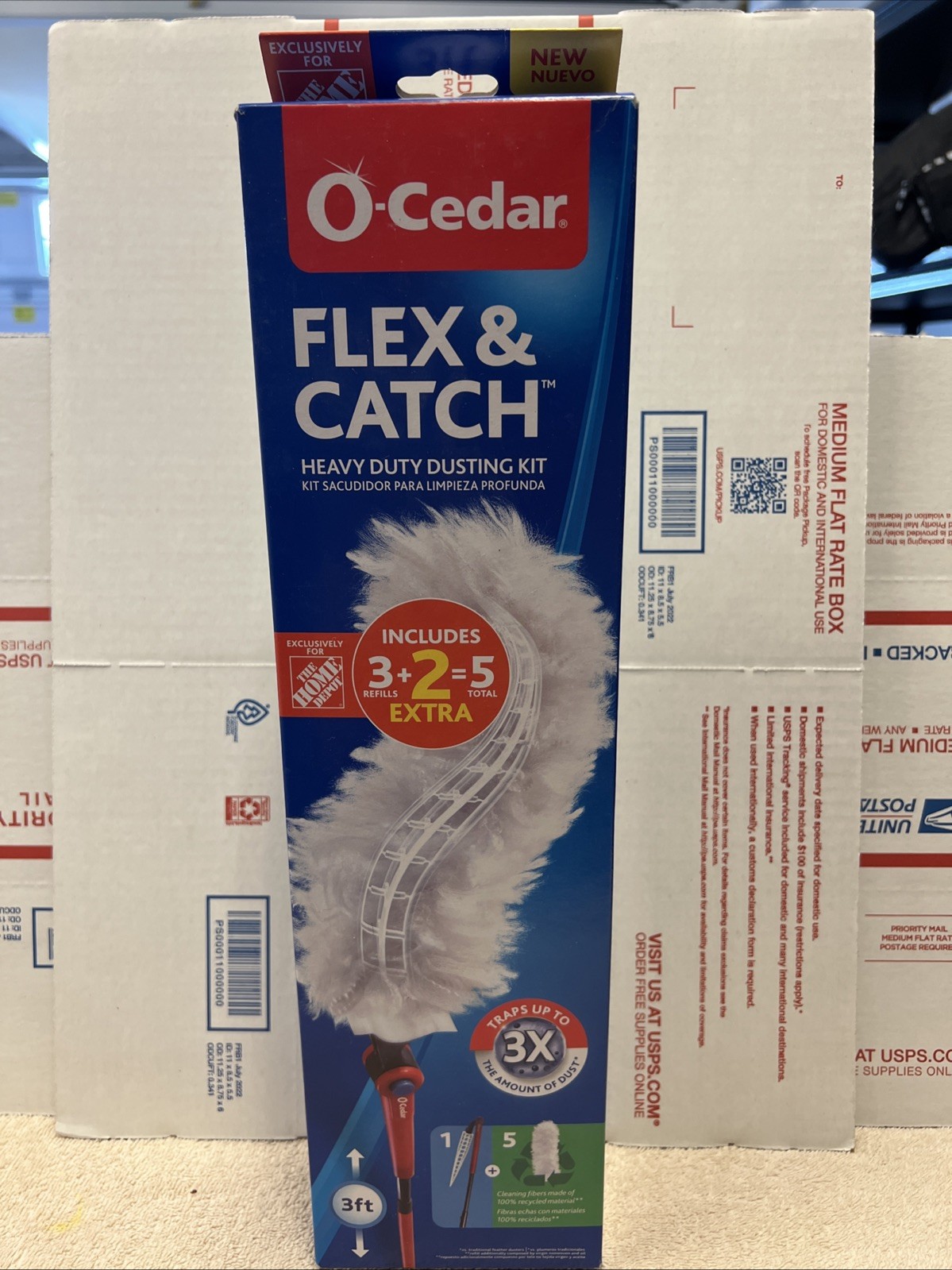 O-Cedar Flex & Catch Heavy Duty Dusting Kit Extendable Duster 5 Refills New