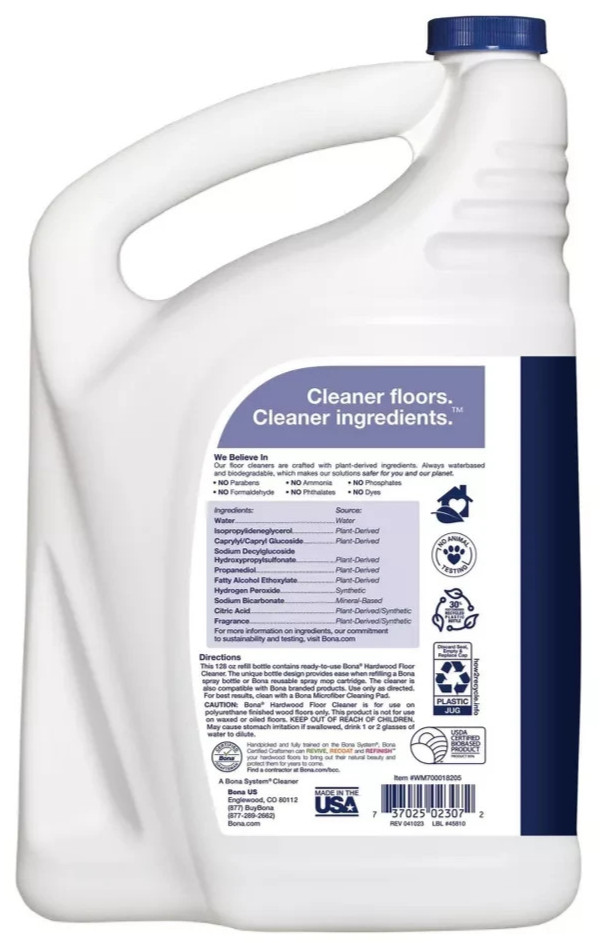 Bona Hardwood Floor Cleaner Refill – 128 fl oz Lavender Thyme