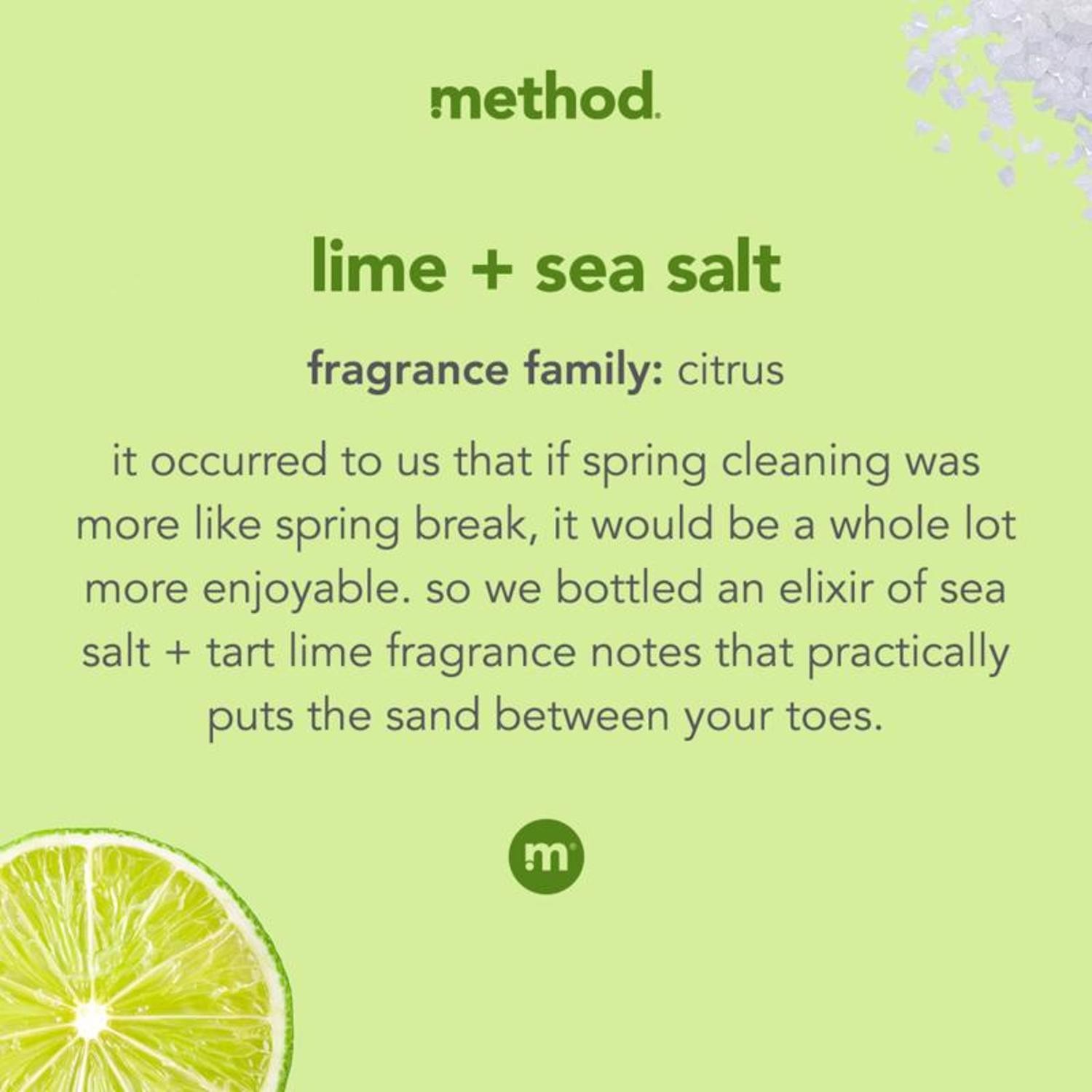 Method Lime and Sea Salt Scent All Purpose Cleaner Liquid 28 oz (Pack of 8).