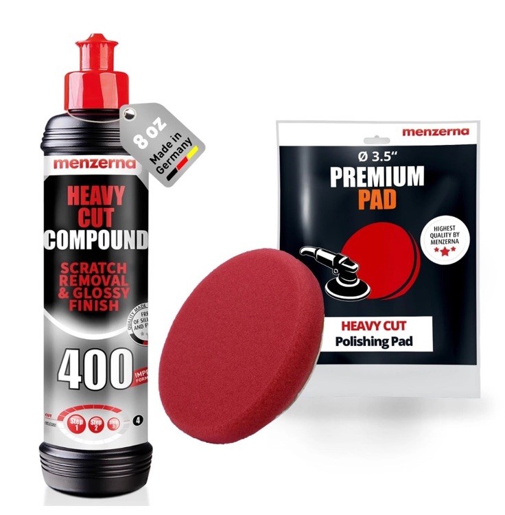 Scratch and Swirl Remover Kit I Car polishing Set with Heavy Cut 400 (8oz)