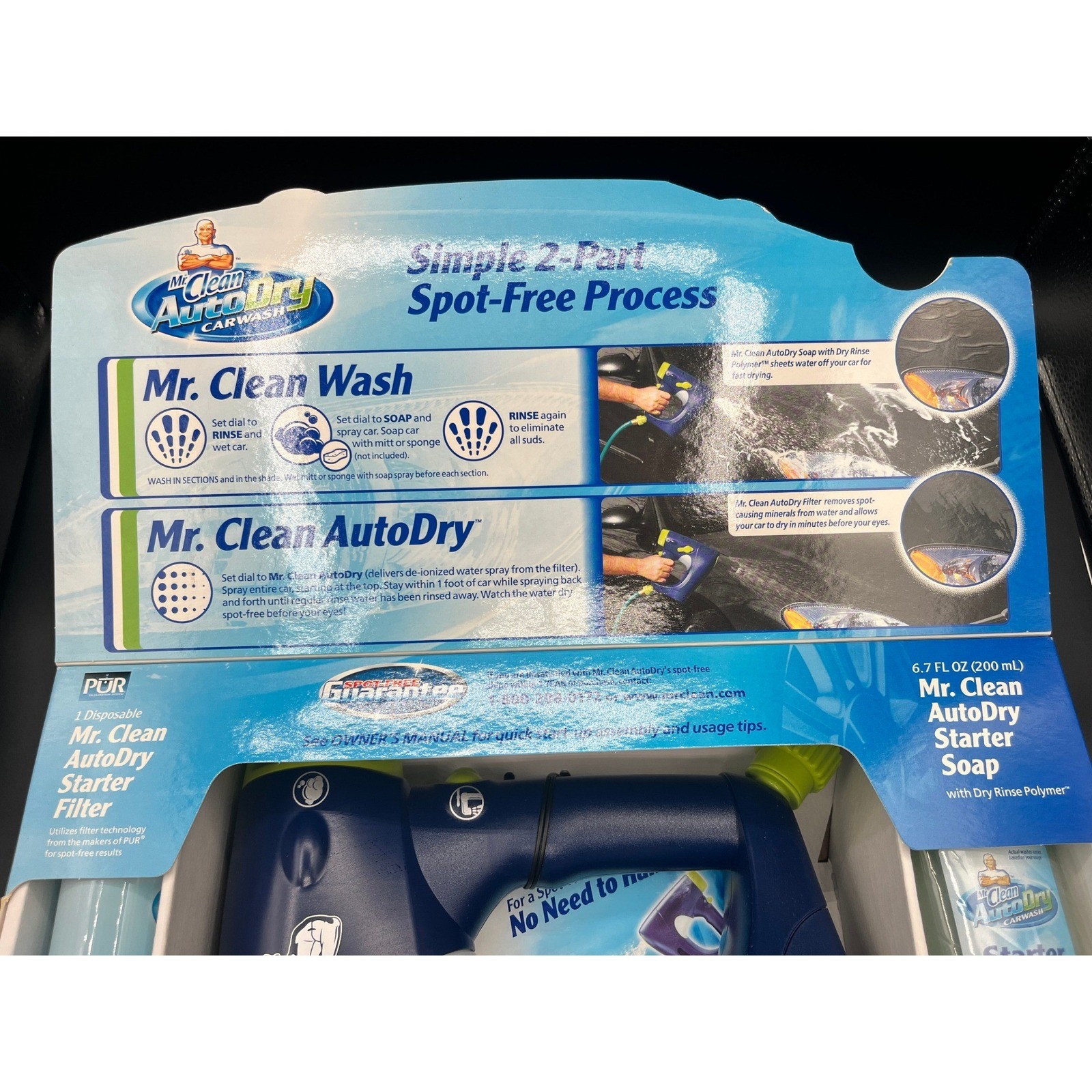 Mr Clean AutoDry Carwash System Motor Trend Approved Kit with Soap Filter NIB