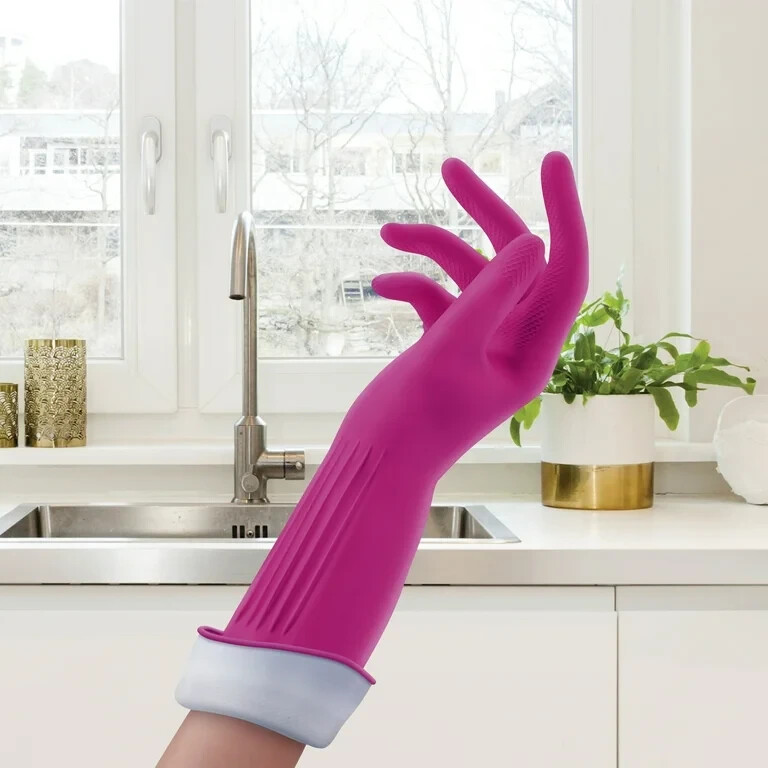 Playtex Living Drip-Catch Cuff Gloves Reusable Pink Medium 2 Pairs