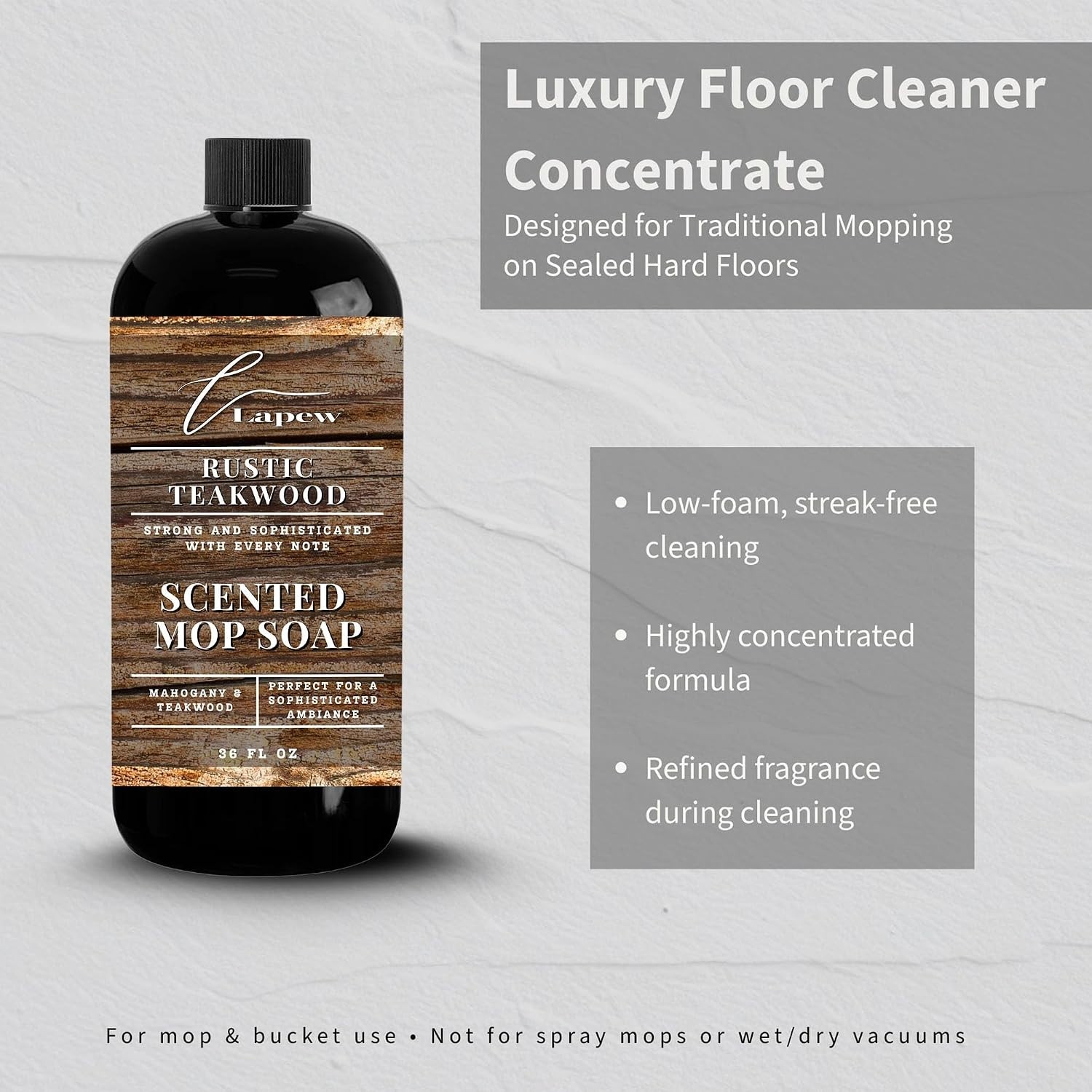 Rustic Teakwood Scented Mop Soap – Luxury Cleaner for Streak-Free Hard Floors