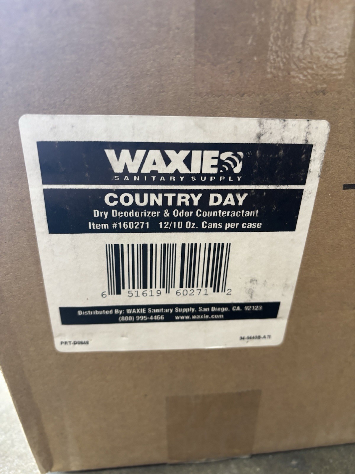 WAXIE Country Day Dry Deodorizer & Odor Counteractant Case – 12/10 Oz. Cans