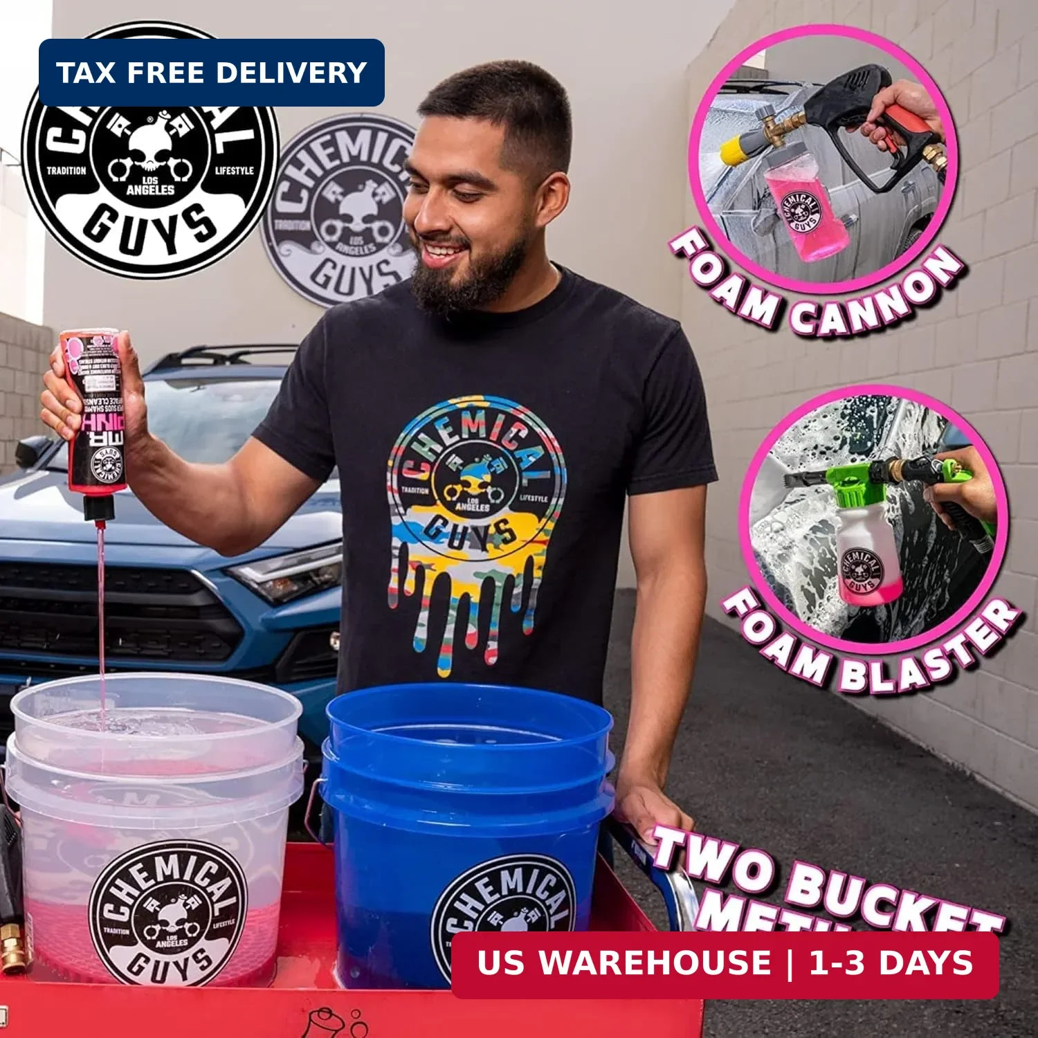 Chemical Guys Mr. Pink Car Wash Soap – 16 oz Super Suds Foaming Car Wash Soap