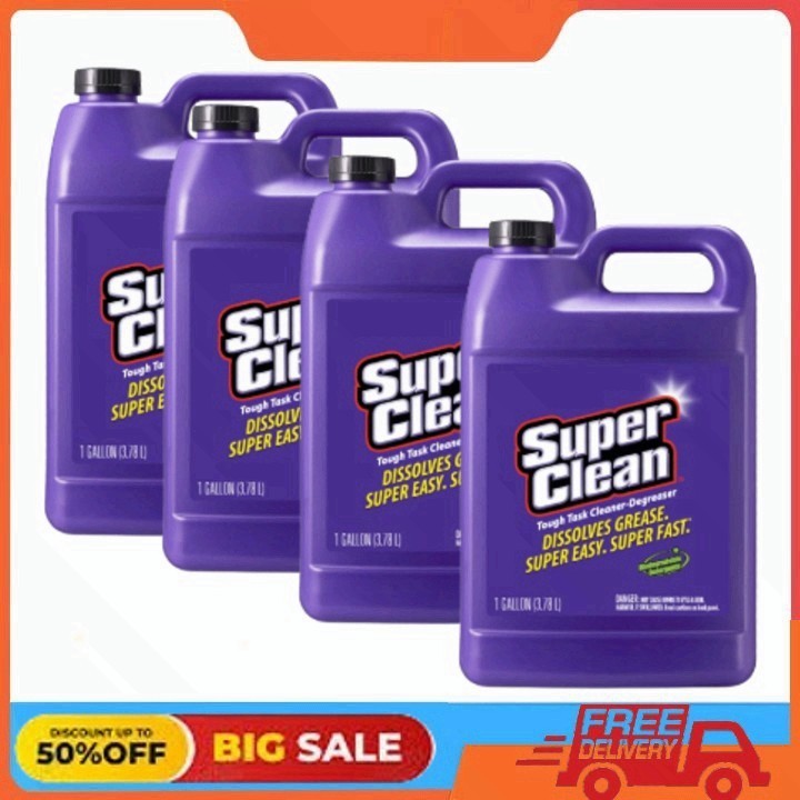 (4 pack) Super Clean Tough Task Cleaner-Degreaser – 1 Gallon | 128 Fluid Ounces