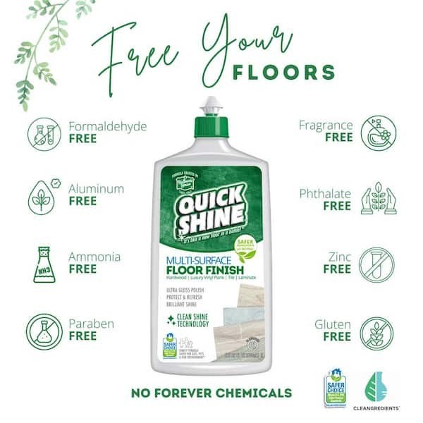 Quick Shine 27 oz. Floor Finish Protects Hardwood Tile Laminate Vinyl & Stone