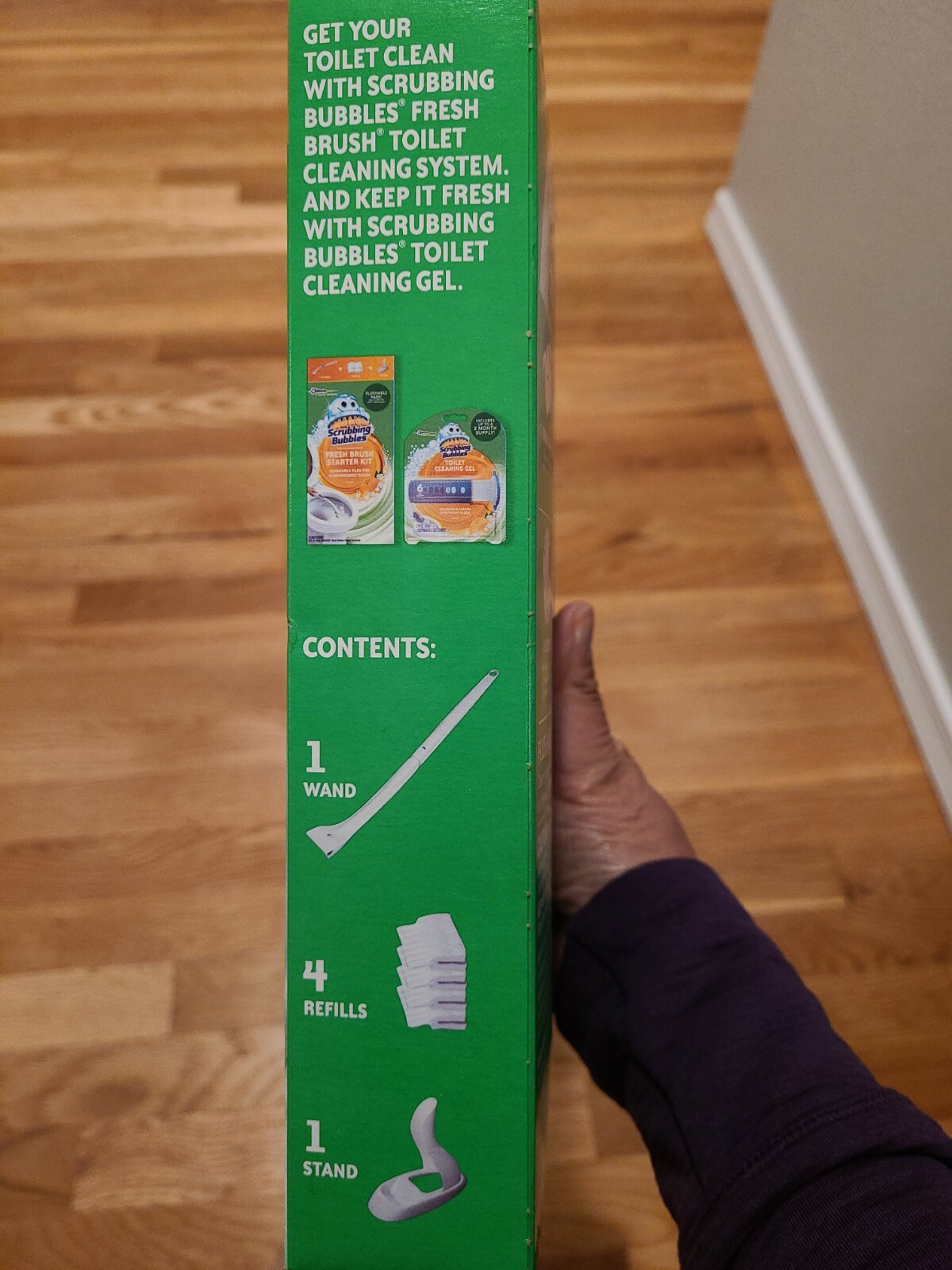 SCRUBBING BUBBLES Fresh Brush STARTER KIT – Wand, 4 Refills & Stand -CITRUS -NEW