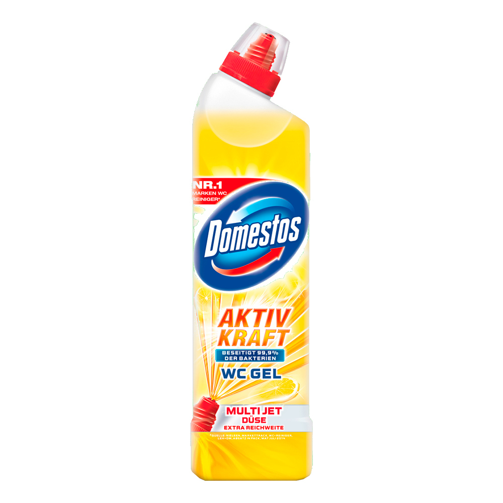 750Ml Domestos Active Power Toilet Gel Citrus Crystal Nozzle