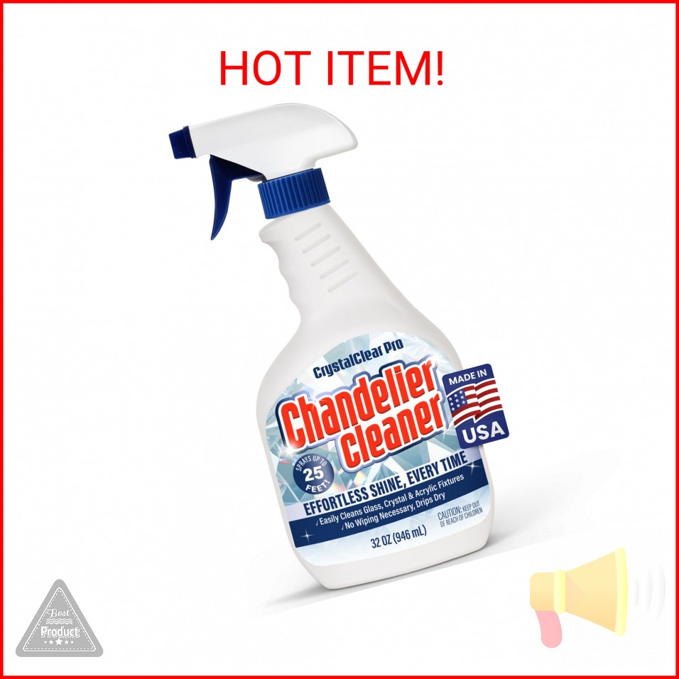 Chandelier Cleaner Drip Dry Spray – No Wipe Formula for Effortless, Streak-Free