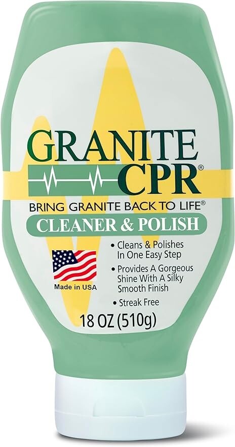 CPR GRANITE Marble CLEANER & POLISH 1-Step Clean ~ Silky Smooth Finish 18oz
