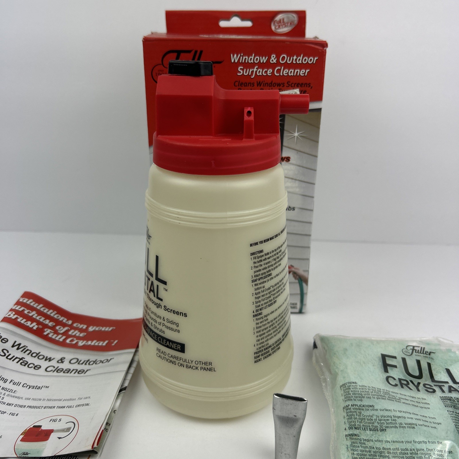 Full Crystal Window Cleaning Kit – 4 oz Glass 4 Ounce (Pack of 1) Window Sprayer