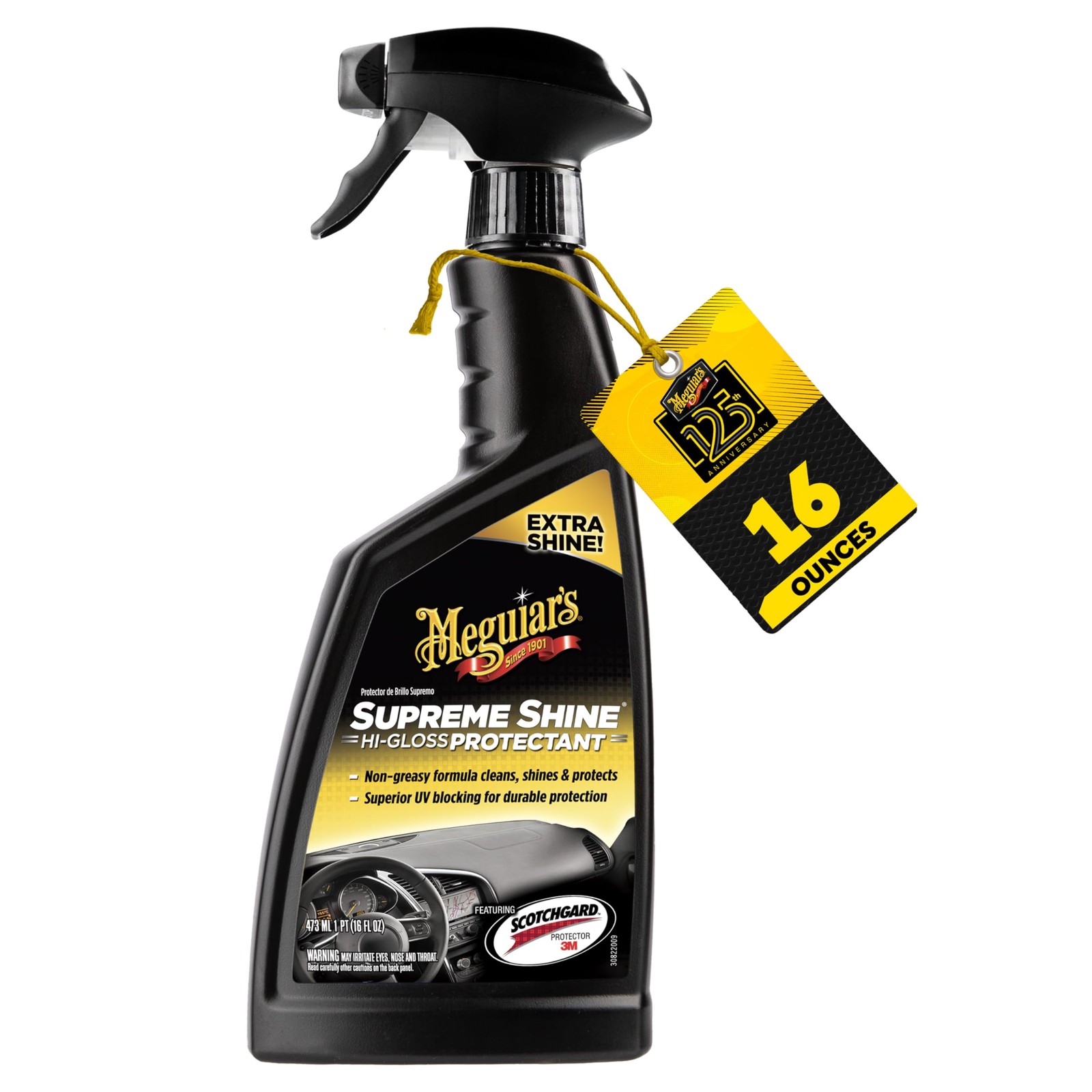 Meguiar’s G4016 Supreme Shine Protectant, 16 Oz, Car Interior Cleaner/Protectant