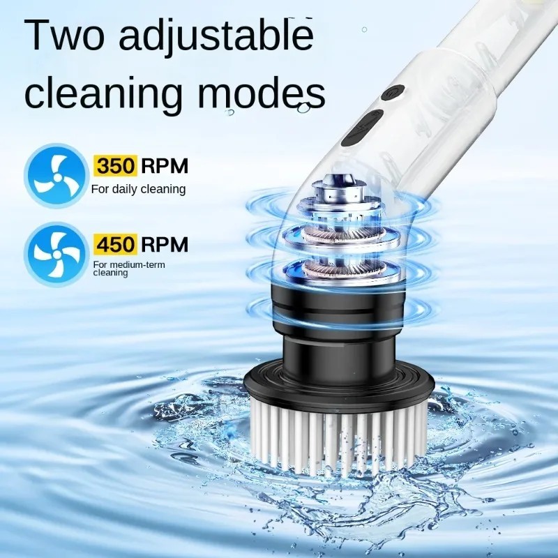 Cordless 9 in 1 Electric Spin Scrubber Bathroom Kitchen Floor Cleaner