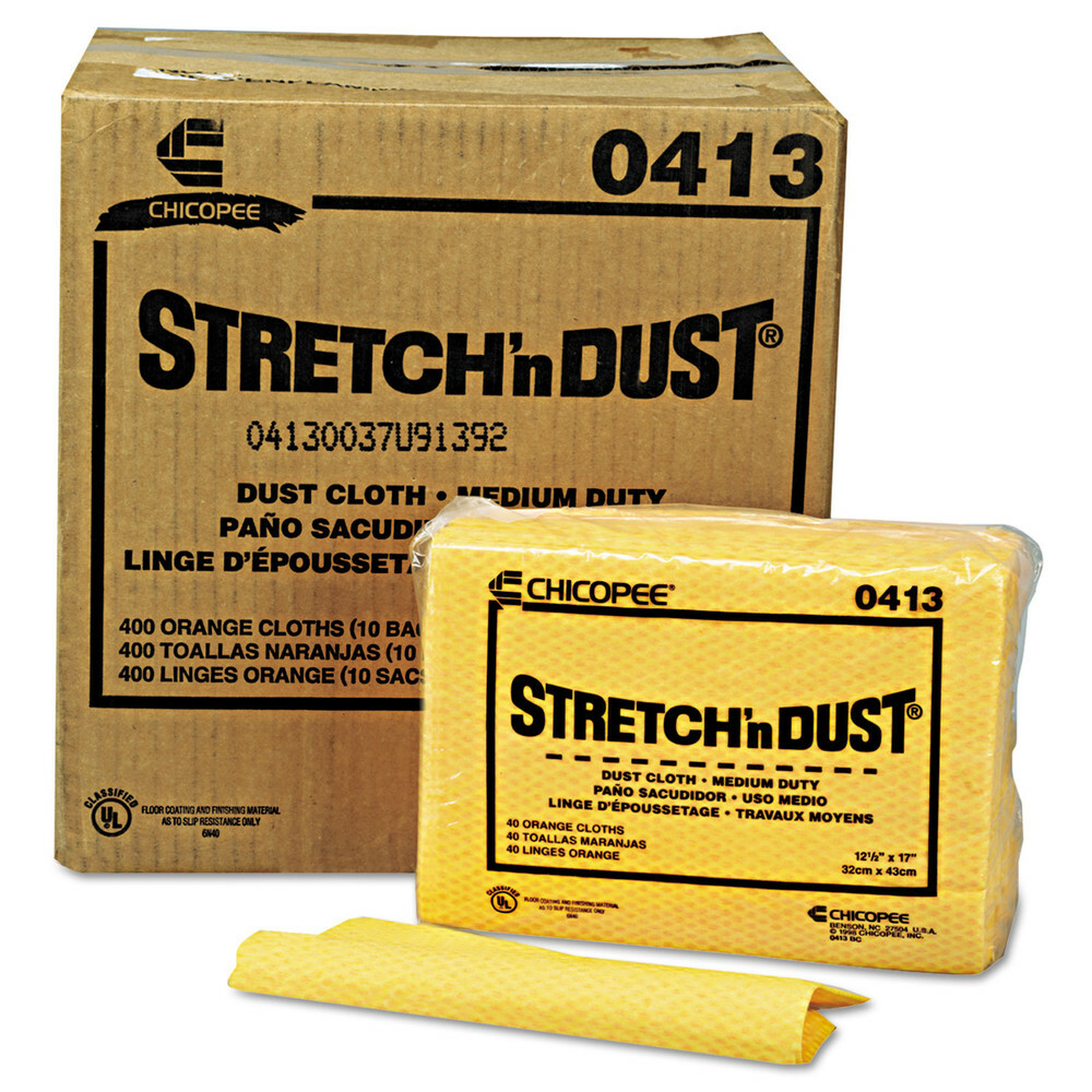 Chix 413 12.6″ x 17″ Stretch ‘n Dust Cloths – Yellow (40/Pack, 10 Pk/Ct) New