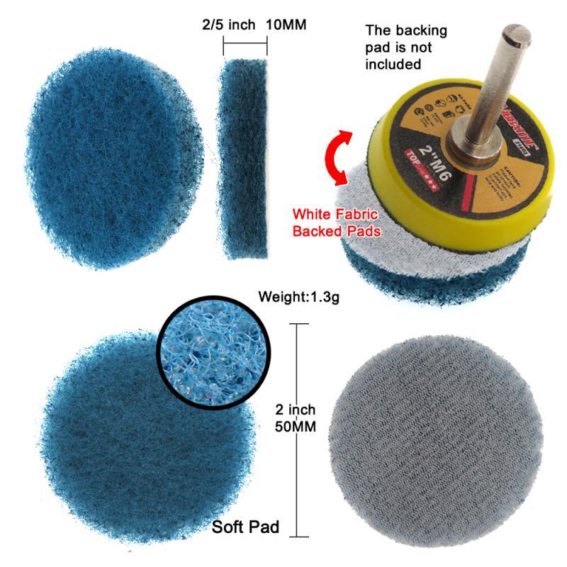 2 Inch 50mm Round Flocking Scouring Pad Cleaning Cloth Sanding Disc 240#-2000#