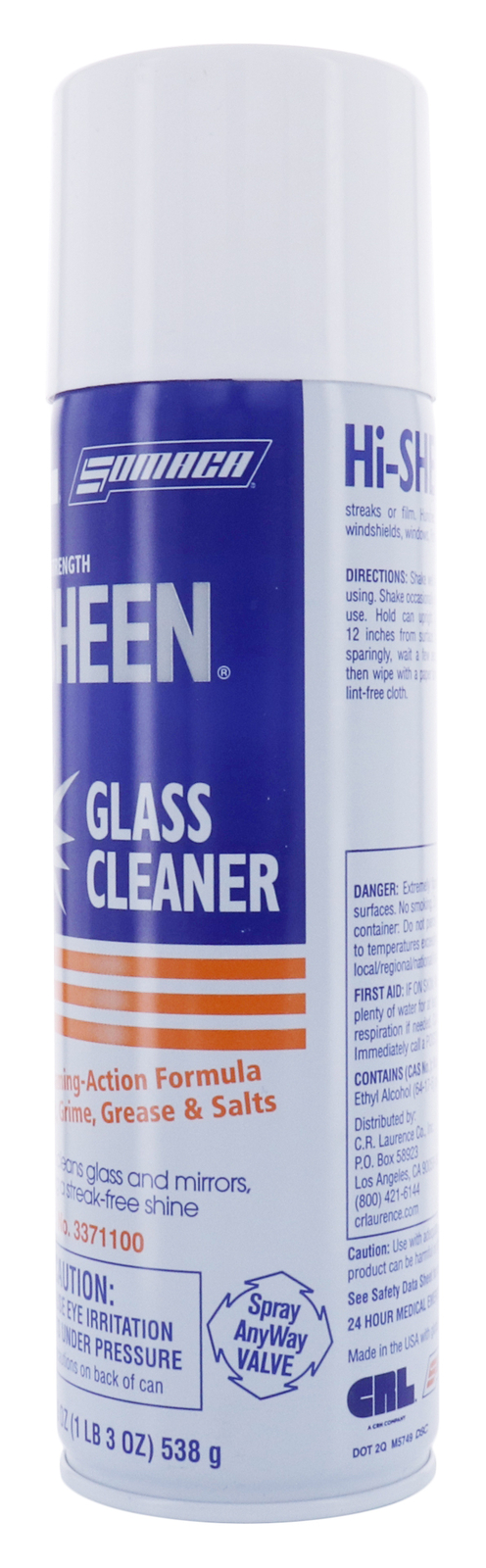 CRL 3371100 SOMACA Hi-SHEEN Glass Cleaner – 19 oz Can – pack of 12