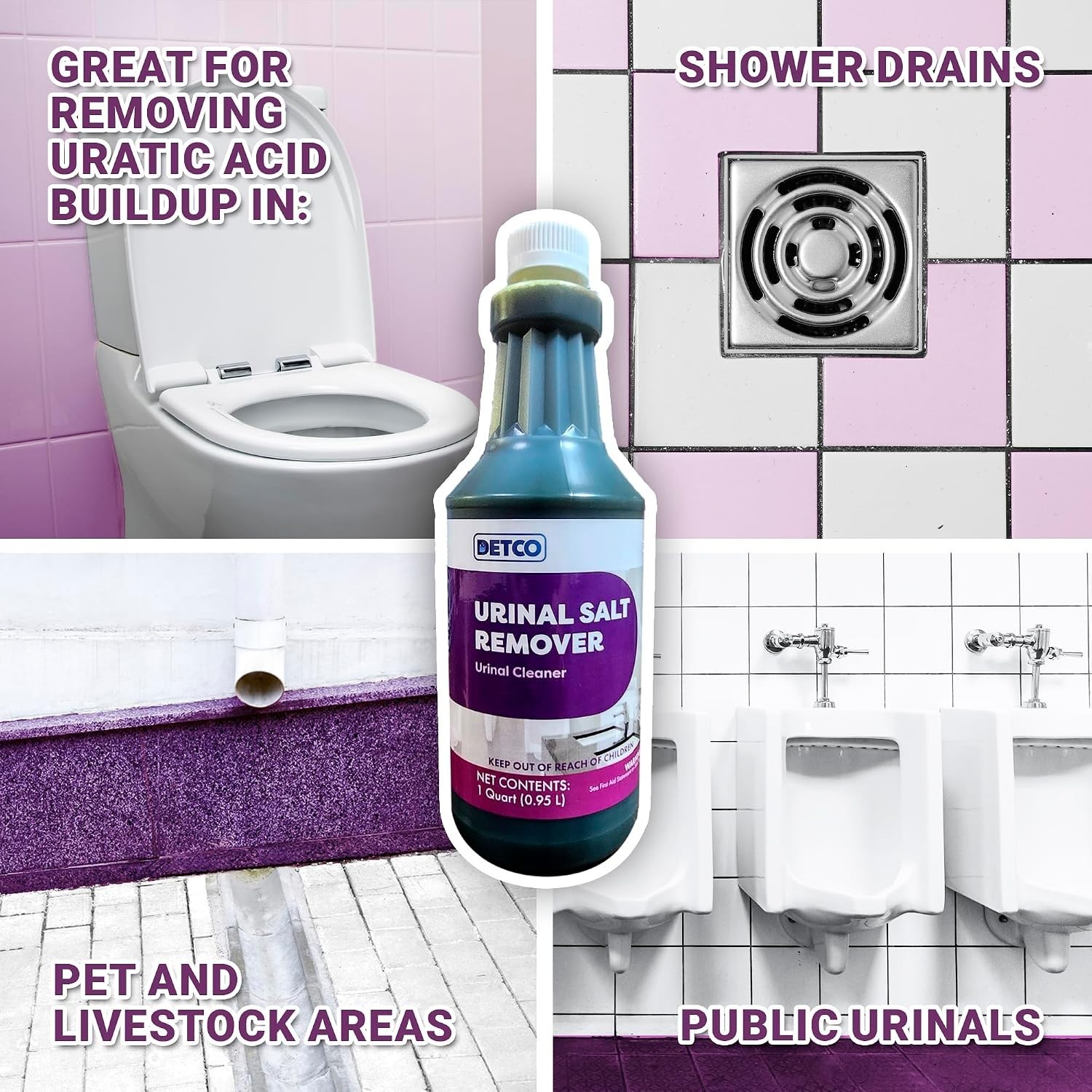 Non-Toxic Urinal Salt Remover – Industrial Strength Cleaning