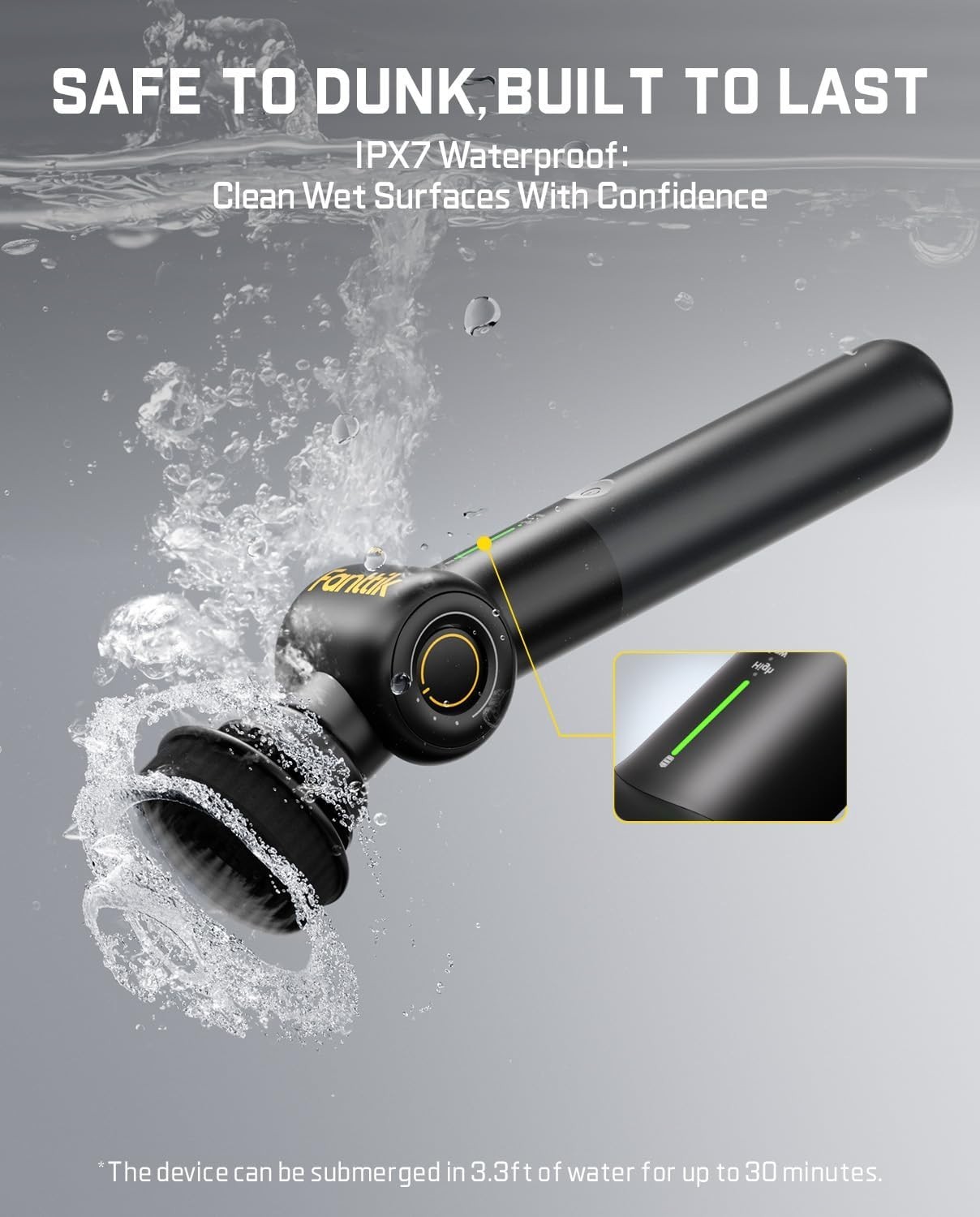 Fanttik Flip G9 Pro Electric Scrubber, VoltiPulse Motor, Dual-Speed Cleaner with