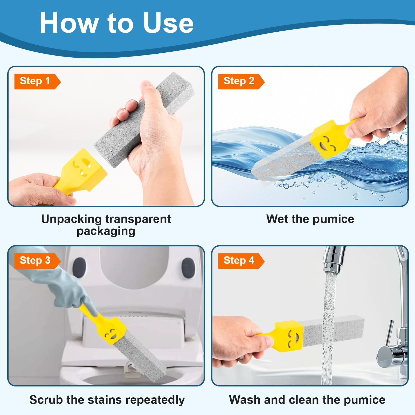 Pumice Stone Toilet Cleaner 10 Pack Reusable Scouring Stones Grill Bathtub Sink